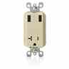 Leviton T5830-I Receptacle / USB Charger Combo Turkey