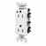 Leviton 16262-HGW Hospital Grade Decora Duplex Receptacle Turkey