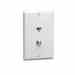 Leviton 832-C2450-W White TV/Phone Wallplate Turkey