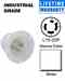 Leviton 2425 Locking Flanged Inlet Turkey