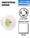 Leviton 2725 Locking Flanged Inlet Turkey