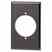Leviton 80528-BLK Power Outlet Wallplate Turkey