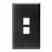 Leviton 41080-2EP Black Wallplate Box Mount 2 Turkey