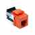 Leviton 41106-RO6 Jack 6p6c Usoc Orange Turkey