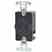 Leviton 7210-B Single Receptacle Turkey