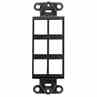 Leviton 41646-B Brown 6 Port Multimedia Decora Insert Turkey