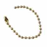 Brady 23306 4 1/2 Inch Beaded Chain #6 Brass Turkey