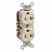 Leviton BR20-T 20A Duplex Receptacle Turkey
