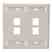 Leviton 42080-4TP Wallplate 4port Dual Gang Id Light Almond Turkey