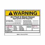 Brady 99458 B933 5x7 Blk/org/wht 5/pk Arc Flash Lbl Turkey