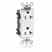 Leviton M1636-W 20 Amp Decora Modular Duplex Receptacle Turkey