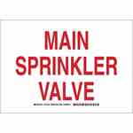 Brady 127290 B555 7x10 Red/wht Main Sprinkler Valve
