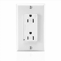 Leviton T5280-W Tamper Resistant Surge Decora Receptacle