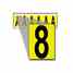 Brady 1550-8 15 Series Number & Letter Card