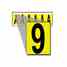 Brady 1550-9 15 Series Number & Letter Card