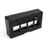 Leviton 49910-EE4 Plate Mod Frn 4pt Xd Bk