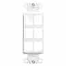 Leviton 41646-W White 6 Port Multimedia Decora Insert