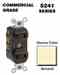 Leviton 5241-A 15 Amp Duplex Combination Switch Turkey