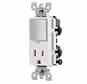 Leviton T5625-W Combination Rocker Switch / Receptacle