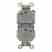 Leviton TWR20-GY Tamper Resistant Duplex Receptacle