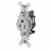 Leviton T5015-GY Tamper Resistant Single Receptacle Turkey