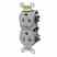 Leviton 5342-GY Sm Duplex Recep Turkiye