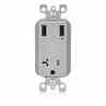 Leviton T5830-GY Receptacle / USB Charger Combo Turkiye