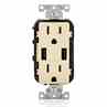 Leviton T5632-I Combination USB Charger / Decora Duplex Receptacle Turkiye