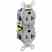 Leviton CR20-GY 20A Duplex Receptacle Turkiye