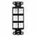 Leviton 41646-E Black 6 Port Multimedia Decora Insert Turkiye