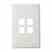 Leviton 41091-4WN W/plt 4 Turkiye
