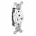 Leviton 5891-W Single Receptacle Turkiye