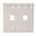 Leviton 42080-2TP Wallplate 2 Port Dual Gang Light Almond Turkiye