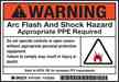Brady 101950 Arc Flash/Shock Hazard Label Turkiye