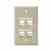 Leviton 41081-4IP Angled Wallplate 1 G 2 Port Ivory Turkiye
