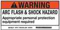 Brady 101519 Arc Flash/Shock Hazard Label Turkiye