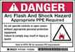 Brady 101951 Arc Flash/Shock Hazard Label Turkiye