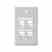 Leviton 41081-4WP Wallplate 4 Port Sg Ang White Turkiye