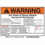 Brady 121077 Arc Flash & Shock Hazard Warning Label Turkiye