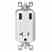 Leviton T5830-W Receptacle / USB Charger Combo Turkiye