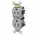 Leviton 5242-GY Sm Duplex Recept Turkiye