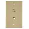 Leviton 40244-T Almond Standard Wallplate Flush Mount