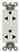 Leviton 5825-W 15A Duplex Receptacle