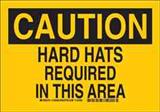 Brady 124250 B555 10x14 Blk/yel Caution Hard Hats Req