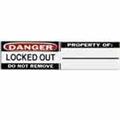 Brady 50289 B826 Lockout Lbls 75 In Hx125 In W 6 Sets/pk